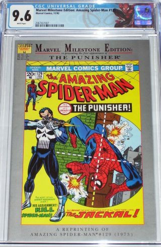 Marvel Mileston Edition: Spider - Man 129 Cgc Graded 9.  6 1st Punisher