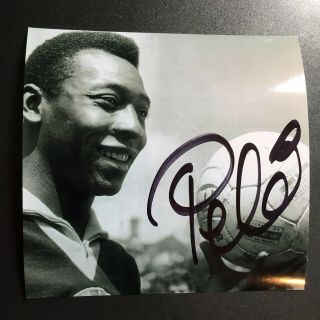 Pelé Hand Signed Photo Autograph Footballer Brazil