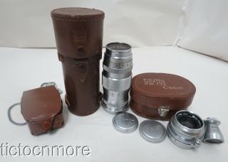 Vintage Canon Serenar Camera Lens F:4 100mm & Canon Wide - Angle Lens 35mm F:2.  8