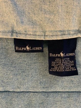 Ralph Lauren - King - Denim Comforter - 100 Cotton -