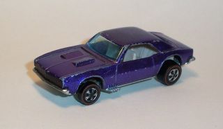 Hot Wheels Mattel Vintage Redline 1968 Custom Camaro Hong Kong Purple