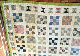 antique quilt done in small squares.  real early and great light weight 2