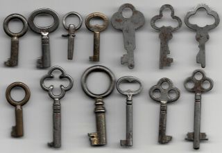 13 Vintage Keys - Watch,  Locker,  Etc - Came From An Estate In Jamestown N.  Y.