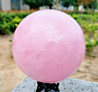 3.  7lb Natural Pink Rose Crystal Ball Is More Suitable For The Ball Body Fdl161