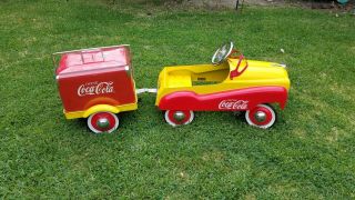 Retro Coca Cola Pedal Car,  Trailer And Cooler By Gearbox