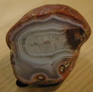 4 Ounce Lake Superior Agate Ground Polished Face & Bottom Natural Sides