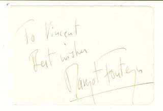 Margot Fonteyn English Ballerina Signed Autograph Album Page
