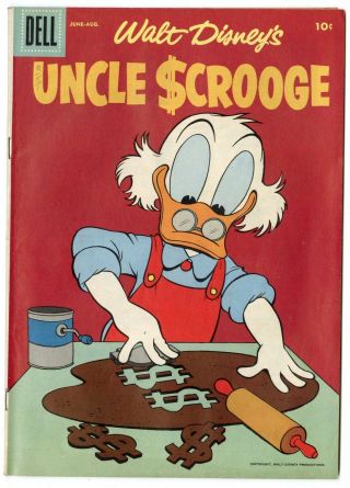 Uncle Scrooge 14 Vf 8.  0 White Pages Carl Barks Art Disney Dell 1956 No Resv