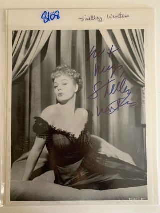 Autographed Picture Shelley Winters W Certificate Of Authenticity