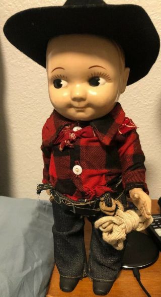 Rare Vintage Buddy Lee Western Cowboy Denim Jean Doll
