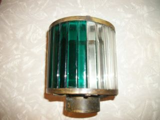 Small Art Nouveau - Art Deco - Paneled Lamp Shade - Glass And Copper - Pat.  1909