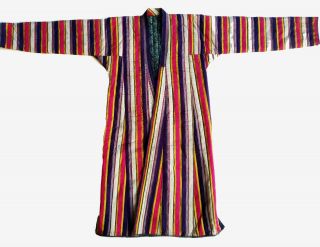 National Silk Bekasam Uzbek Traditional Chapan Coat Was $199.  00