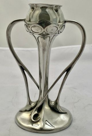 Rare Early Liberty & Co Tudric Whiplash Pewter Vase Archibald Knox 029 6 "