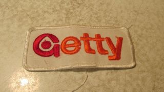 1 Old Getty Oil Embroidered Uniform Patch - Nos