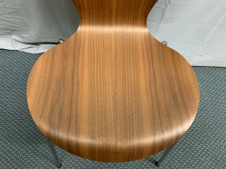 Mid Century Modern Walnut Wood Chair Fritz Hansen Designer Arne Jacobsen Denmark 3