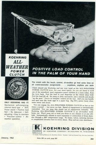 1963 Koehring Crane Ad