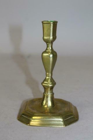 A Rare 17th C English Brass Candlestick Taper Stick Great Early Design