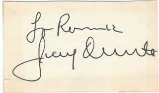 Jimmy Durante Autograph Signed Cut Liquidation