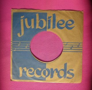 Jubilee - Vintage 45 Rpm Company Sleeve From The 50 