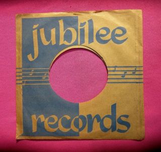 JUBILEE - vintage 45 rpm company sleeve from the 50 ' s 2
