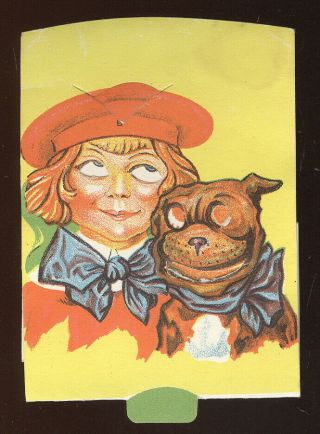 1950s Mechanical Card With Buster Brown & Tige Motif