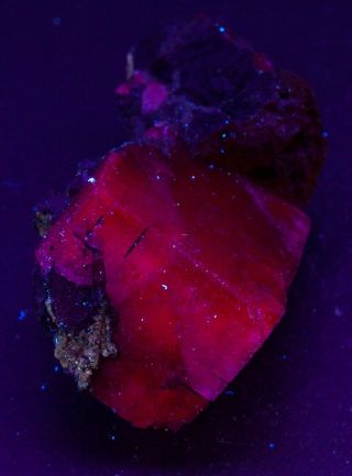 VERY LARGE RARE RED FLUORESCING FLUORITE CRYSTAL FROM MAPIMI MEXICO - CONVOY 2
