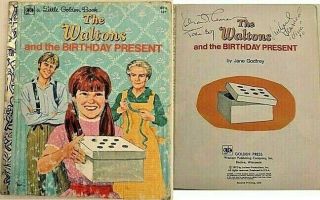 The Waltons Signed Little Golden Book 134 - 1975 Autographed By Two