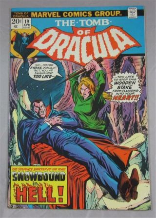 Tomb Of Dracula 19 Apr 1974 Marvel Comics Gene Colan Blade App Vf 8.  0