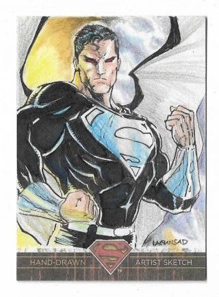 2013 Cryptozoic Dc Comics Superman The Legend 1/1 Sketch Artist Rainier Lagunsad
