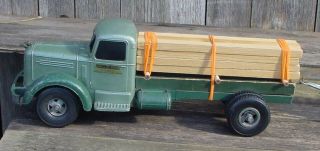 1950 ' s Smith Miller L Mack Lumber Truck With Pup Trailer and Paint 2