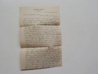 Wwi Letter 1918 Hostess House Y.  M.  C.  A.  Camp Lee Virginia Stationary Ww I Vtg Ww1
