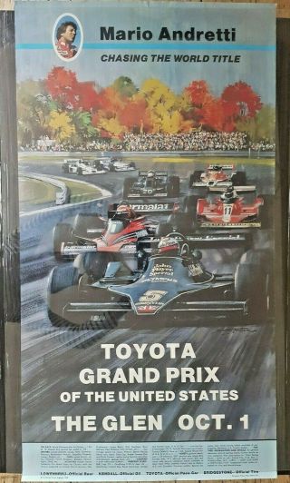 1978 Toyota Grand Prix Poster - Mario Andretti - Vintage Grand Prix Memorobilia