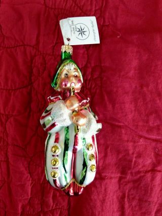 Christopher Radko Christmas Ornament Clown Song With Tag