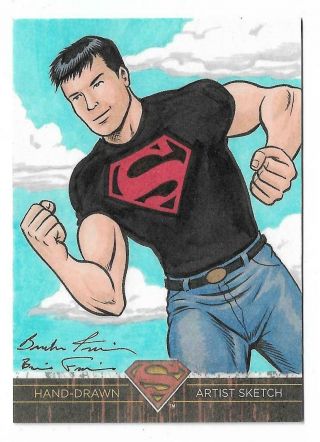 2013 Cryptozoic Dc Comics Superman The Legend 1/1 Sketch Brendon & Brian Fraim