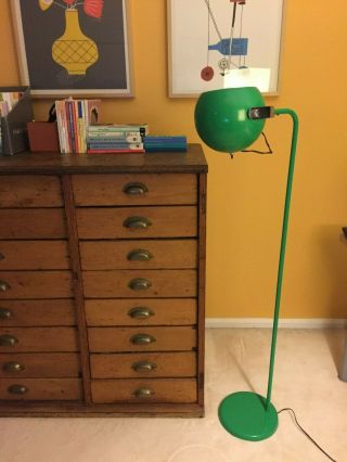 Vintage Sonneman Grasshopper Green Eyeball Mid - Century Modern Floor Lamp Light