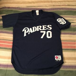Rawlings Made In Usa Vintage Padres San Diego Warm Up Mesh Jersey 70 48 Large