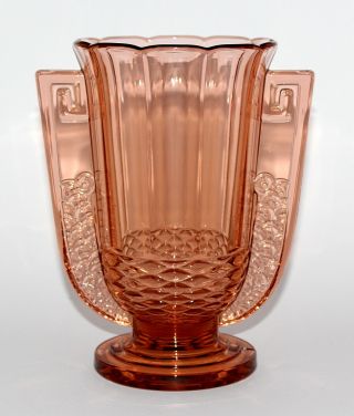 Stunning Art Deco Luxval Vase Romeo Val Saint Lambert Belgium 1935 Vsl Glass