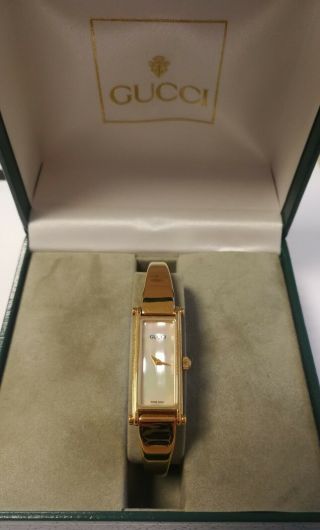 Vintage Gucci Gold Plated Bangle Watch