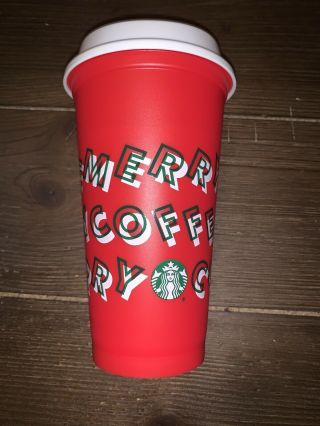 Starbucks 2019 Limited Edition Reusable Holiday Christmas Red Cup 16oz Grande