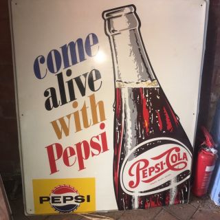 Pepsi Screen Print Sign Approximately 910 X 710
