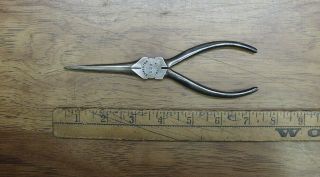 Old Tools,  Vntg Kraeuter 1551 - 7 Duck Bill Pliers,  W/5/16 " Smooth Jaws,  Xlint