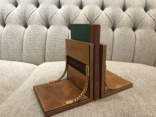Gucci Bookends.  Mid Century.  Italian.  Made In Italy.
