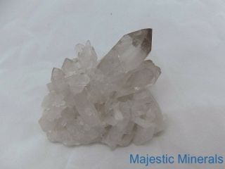 Large Clear World Class Rare Natural Smokey Cluster_arkansas Quartz Crystal