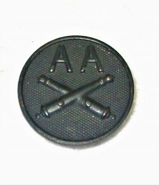 Us Army Artillery Anti Aircraft Aa Disk Wwi Di Insignia Enlisted