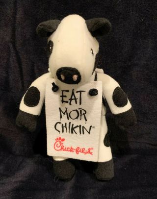 Chick - Fil - A Cow " Eat Mor Chikin " Plush Stuffed Animal Advertising 2013 6”