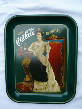 Coca Cola Tray With Victorian Lady " Drink Coca Cola In Bottles " Old/new Stock