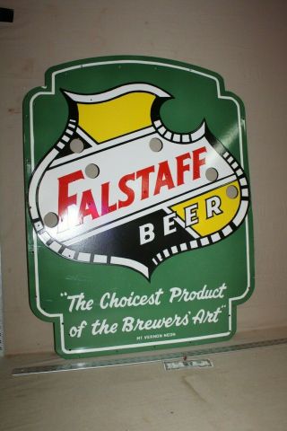 Scarce 42 " Falstaff Beer Brewing Bar Porcelain Metal Neon Sign Skin Gas Ipa