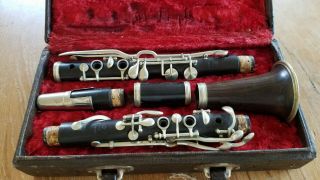 Vintage Pre - War Selmer F.  Barbier Paris Woodwind Clarinet