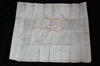 Wwi Map Of France Lines Of Communication,  Sos & Battle Field Itinerary