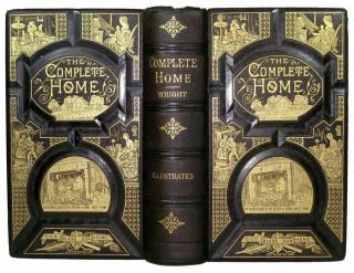 Antique Cookbook Vintage Cookery 1884 Victorian Home Etiquette Furnishing Family
